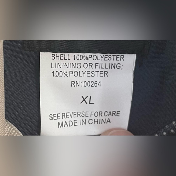 Bethany Beach Delaware men’s tan/navy full zip windbreaker with hood; XL - Picture 7 of 11